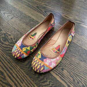 Guatemalan Fabric Ballet Flat Shoes | Size 37